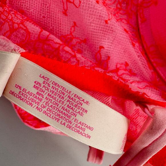 Victoria Secret Padded Underwired Corset Pink Crystals Size 36B - Picture 3 of 6